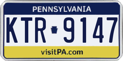 PA license plate KTR9147