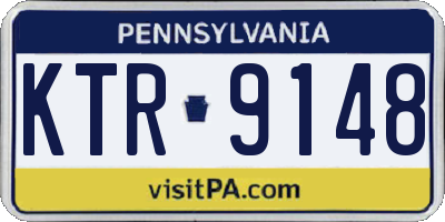 PA license plate KTR9148