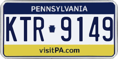 PA license plate KTR9149
