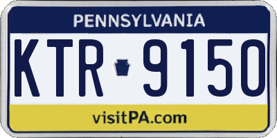PA license plate KTR9150