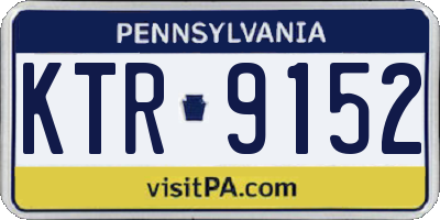 PA license plate KTR9152