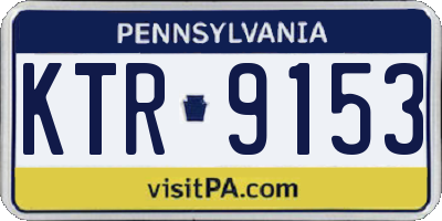 PA license plate KTR9153