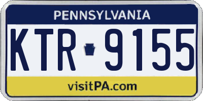 PA license plate KTR9155
