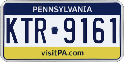 PA license plate KTR9161