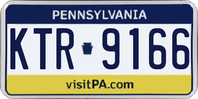 PA license plate KTR9166