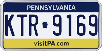 PA license plate KTR9169