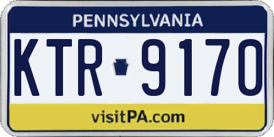 PA license plate KTR9170