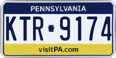 PA license plate KTR9174