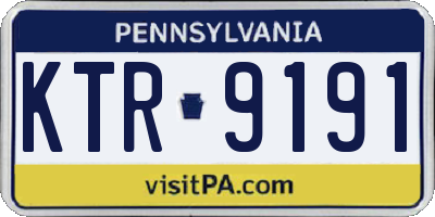 PA license plate KTR9191