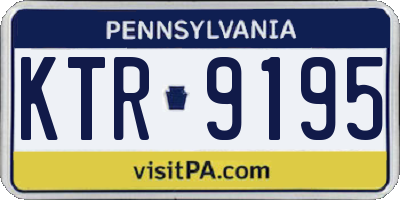 PA license plate KTR9195