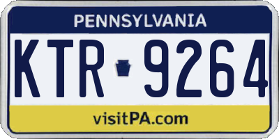 PA license plate KTR9264