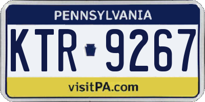 PA license plate KTR9267