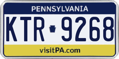 PA license plate KTR9268