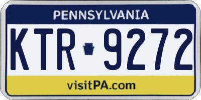 PA license plate KTR9272