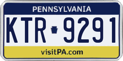PA license plate KTR9291