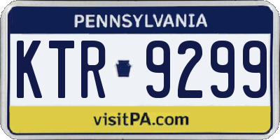 PA license plate KTR9299