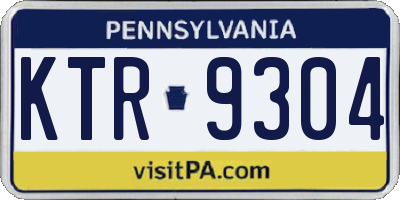 PA license plate KTR9304