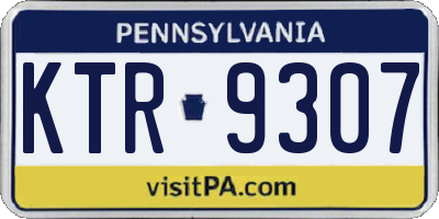 PA license plate KTR9307