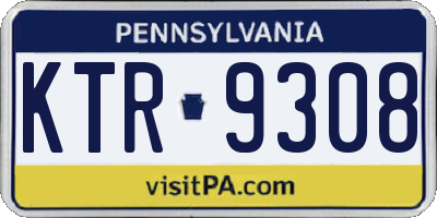 PA license plate KTR9308