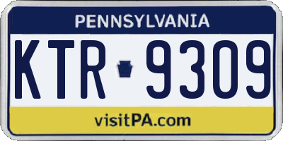 PA license plate KTR9309