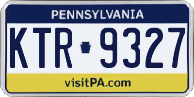PA license plate KTR9327