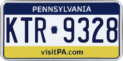 PA license plate KTR9328