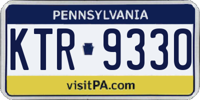 PA license plate KTR9330