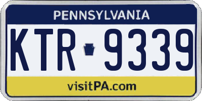 PA license plate KTR9339