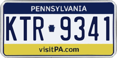 PA license plate KTR9341