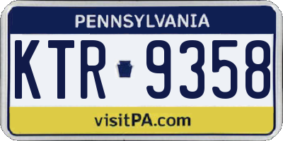 PA license plate KTR9358