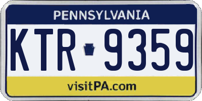 PA license plate KTR9359