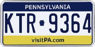 PA license plate KTR9364