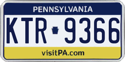 PA license plate KTR9366