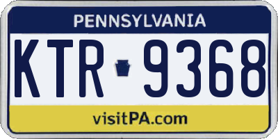PA license plate KTR9368