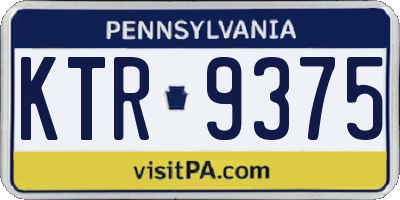 PA license plate KTR9375
