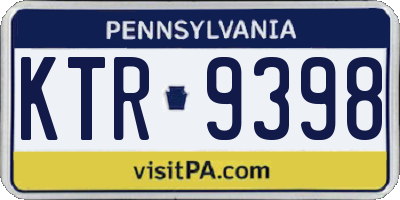 PA license plate KTR9398