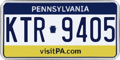 PA license plate KTR9405