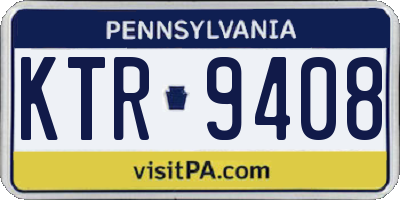PA license plate KTR9408