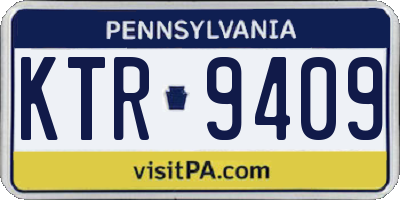 PA license plate KTR9409