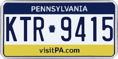 PA license plate KTR9415