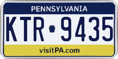 PA license plate KTR9435