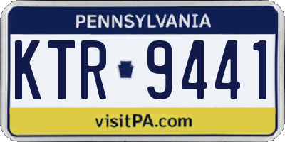 PA license plate KTR9441