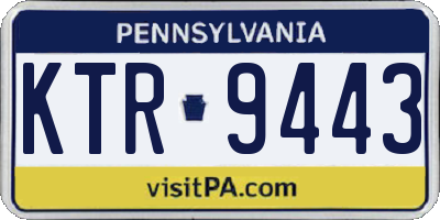 PA license plate KTR9443