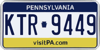 PA license plate KTR9449