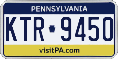 PA license plate KTR9450