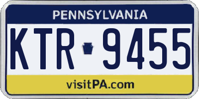 PA license plate KTR9455