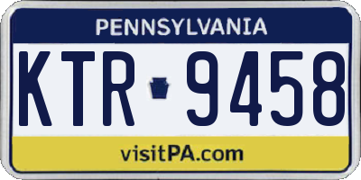 PA license plate KTR9458