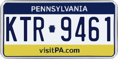 PA license plate KTR9461