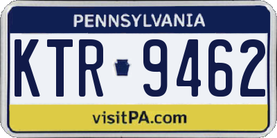 PA license plate KTR9462