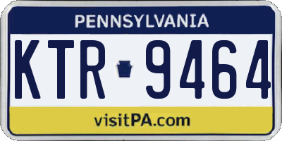 PA license plate KTR9464